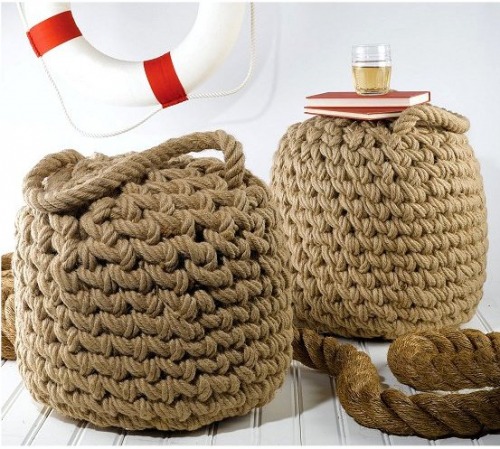 Seafarer's Rope Ottoman