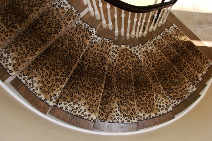 leopard stair runner