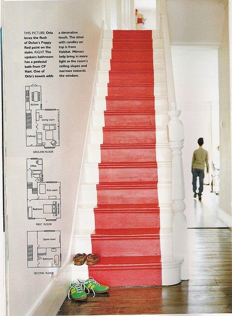 red stair runner
