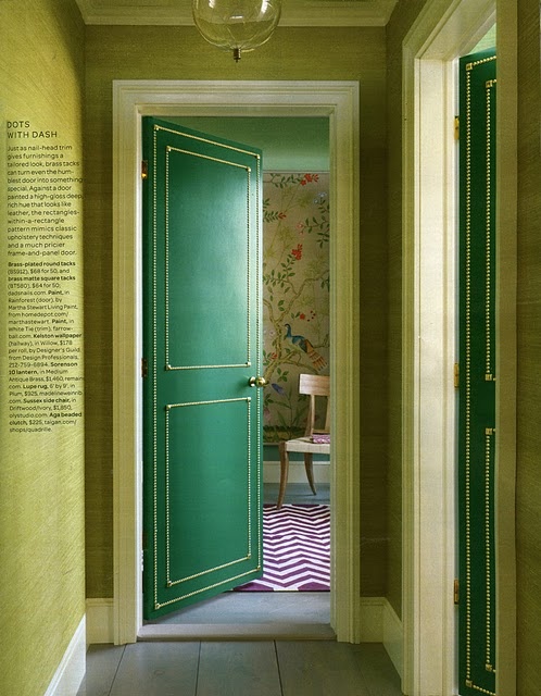 nailhead door green