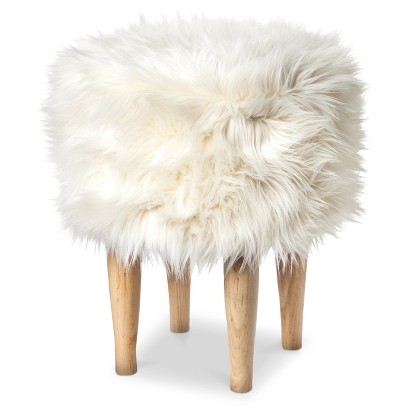 faux fur stool