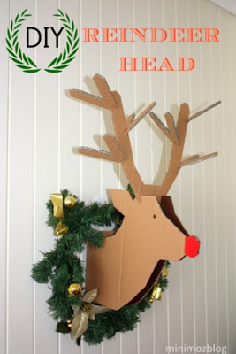 DIY cardboard reindeer